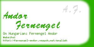andor fernengel business card